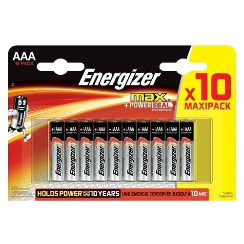 Батарейка Energizer Max AAA/LR03, в упаковке: 10 шт.