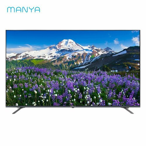 Телевизор MANYA 75Q01B Смарт ТВ, Android 11, 2Gb/16Gb, голосовое управление, Wi-Fi, Bluetooth, 3HDMI, 2USB, Super Slim дизайн, QLED подсветка