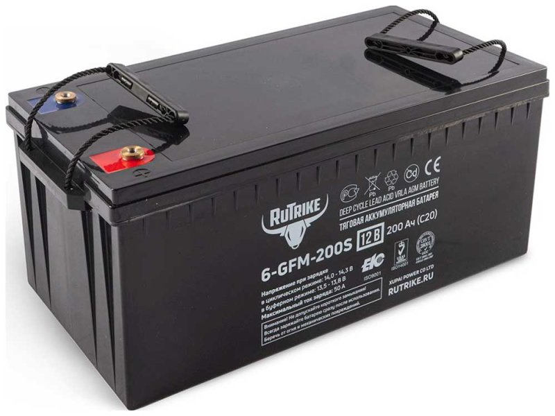 Тяговый аккумулятор Rutrike 6-GFM-200 12V200A/H C20