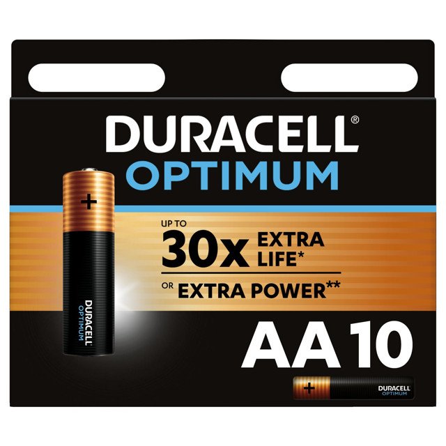 батарейка DURACELL Optimum LR06 AA блистер 10шт