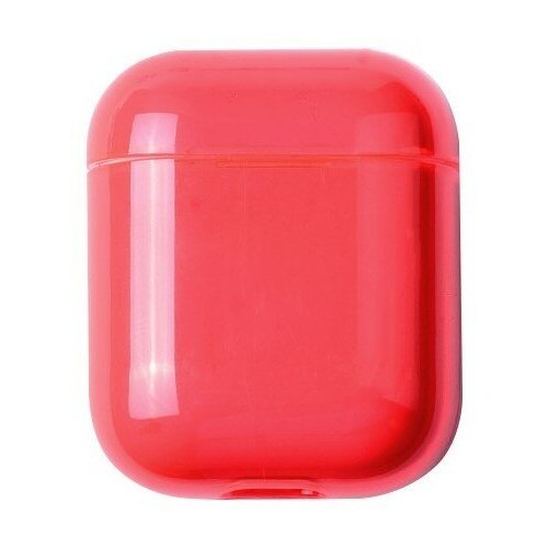 Чехол для наушников Apple AirPods 1/2 - Прозрачно-Красный