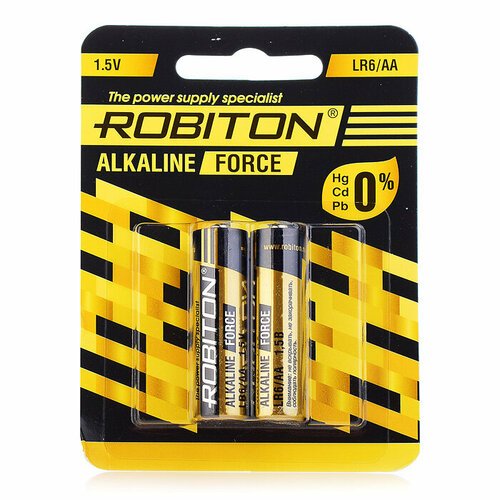 Батарейки алкалиновые ROBITON FORCE LR6 BL2