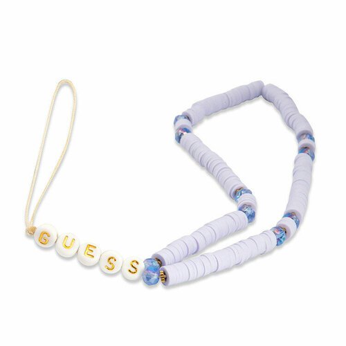 Шнурок на руку для airpods наушников/телефона, Guess Heishi Beads (25 см) фиолетовый