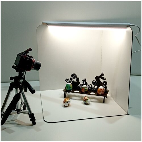 Складной Фотобокс 25х25х25 см с подсветкой, фотокуб для предметной съемки фотографий