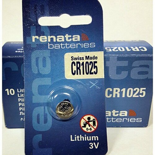Батарейка 'Renata' CR1025 3V Литиевая, упаковка 3 шт.