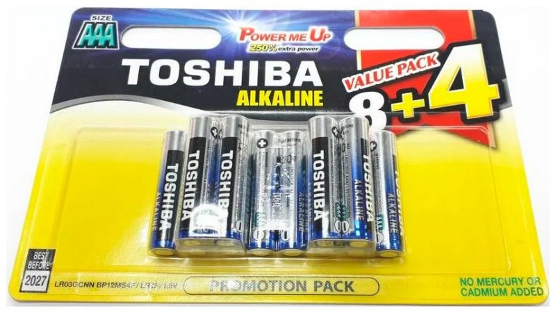 Батарейка Toshiba LR03 Alkaline AAA 12BL 12 шт.