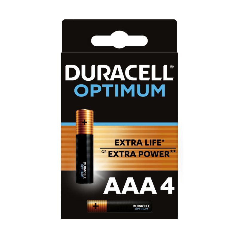 Батарейки Duracell Optimum AAA, 4 шт