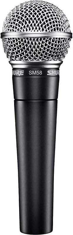 Кардиоидный динамический вокальный микрофон Shure SM58-LC Cardioid Dynamic Vocal Microphone with Pneumatic Shock Mount, Spherical Mesh Grille with Built-in Pop Filter, A25D Mic Clip, Storage Bag, 3-pin XLR Connector