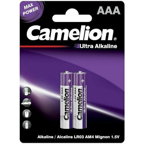 Батарейка Camelion Ultra LR03-BP2UT (AAA, Alkaline, 2 шт) (14983)