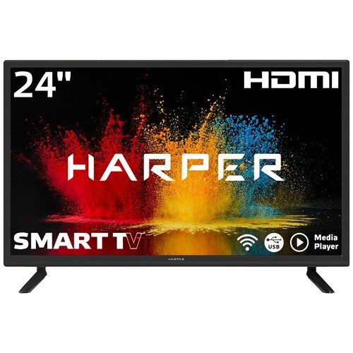 Телевизор 24' Harper 24R490TS (HD 1366x768, Smart TV) черный