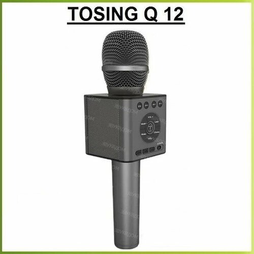 Tosing Q12 Black (черный) - беспроводной караоке Bluetooth микрофон нового поколения, Эхо, FM