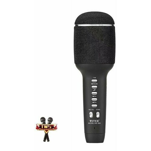 Микрофон беспроводной (Bluetooth, динамики, USB) WSTER WS-900 Черный