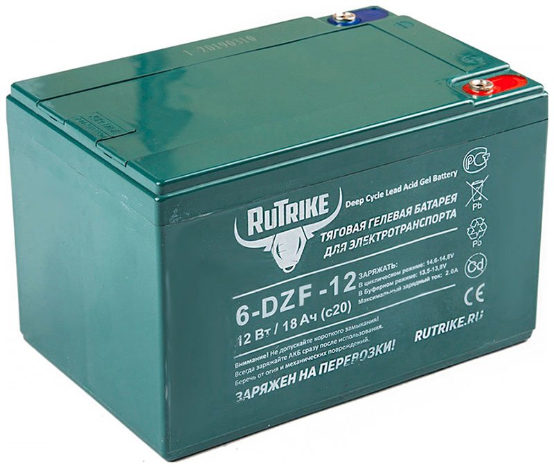 Тяговый аккумулятор Rutrike 6-DZF-12 (12V12A/H C2)