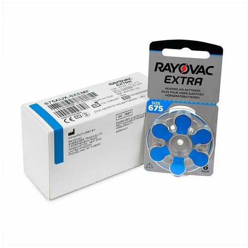 Элемент питания Rayovac Extra ZA675, 60шт