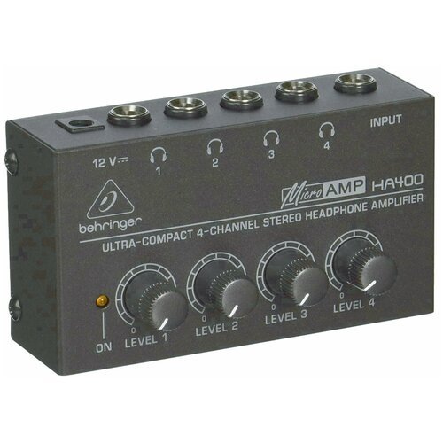 BEHRINGER HA400 - стереофонический распределитель для работы с наушниками 4-х канальный