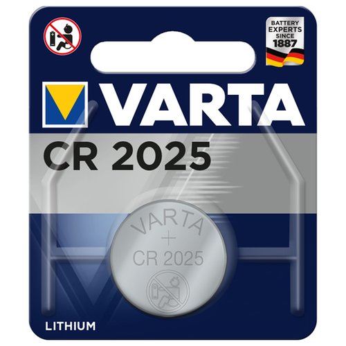 Батарейка CR2025 3В литиевая Varta в блистере 2шт.