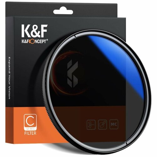 Поляризационный фильтр K&F Concept KF01.1438 Classic Series, Blue-Coated, HMC CPL Filter, 62mm