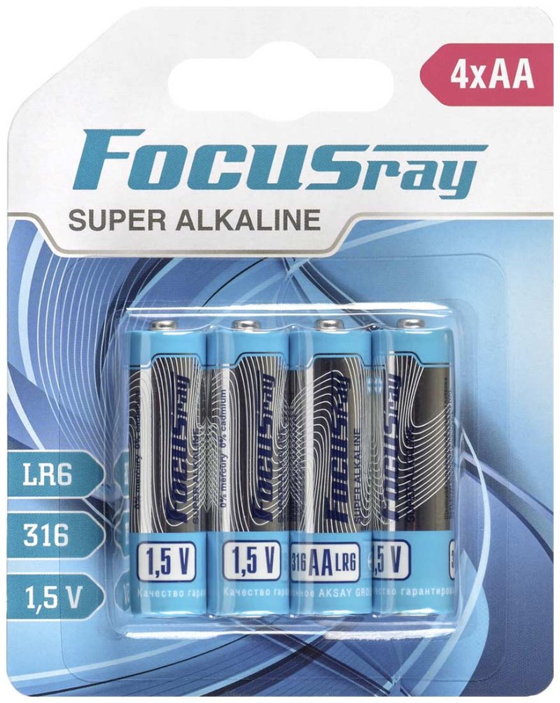 Батарейки FOCUSray SUPER ALKALINE LR06/BL4 4/24/288