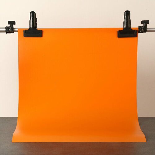 Фотофон для предметной съёмки 'Оранжевый' ПВХ, 50 х 70 см