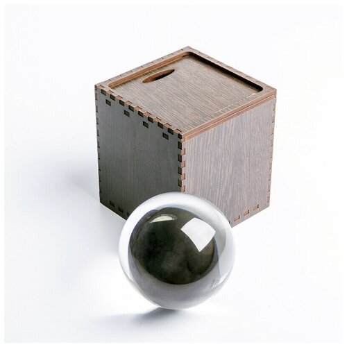 Lensball сфера хрустальная 60 мм в подарочной деревянной коробке Fotokvant PRS-010
