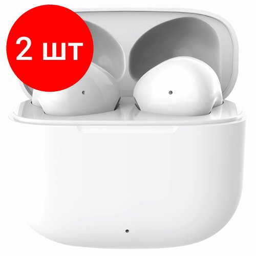 Комплект 2 шт, Наушники с микрофоном (гарнитура) DEFENDER TWINS 925, Bluetooth, беспроводные, белые, 63926