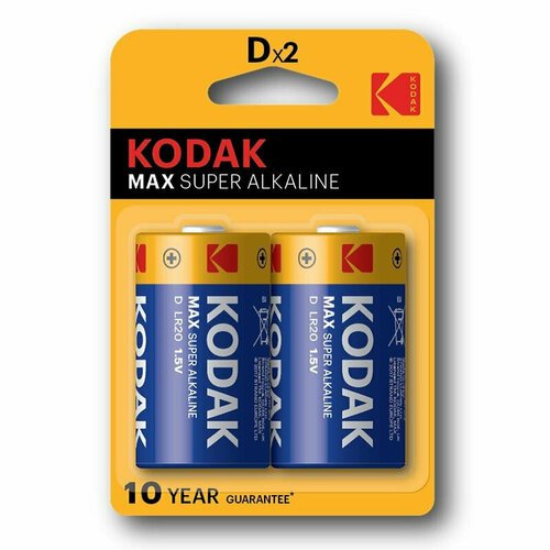 Батарейка Батарейки Kodak MAX LR20-2BL KD-2 (2шт/бл) (CAT30952843 ), 1848268