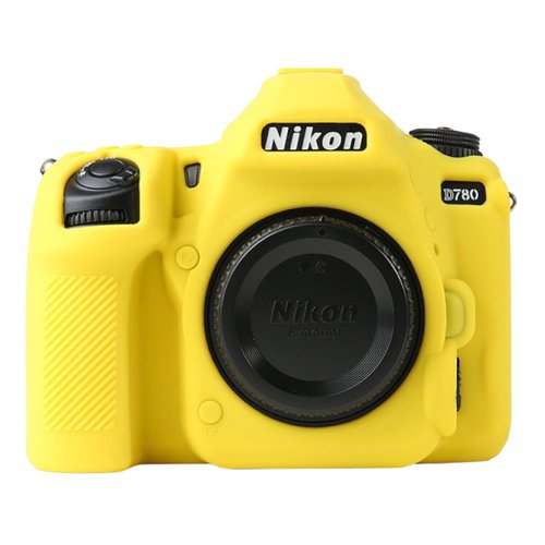 Силиконовый противоударный чехол MyPads Antiurto для фотоаппарата Nikon D780 ультра-тонкий из мягкого качественного силикона желтый