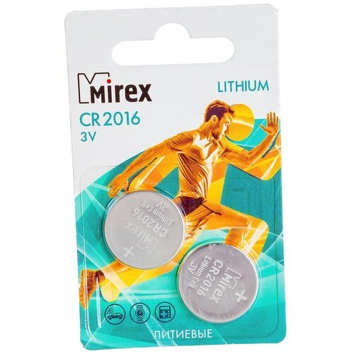 Литиевая батарея Mirex 23702-CR2016-E2