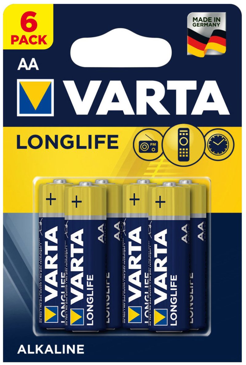 Батарейки VARTA LONGLIFE AA бл.6