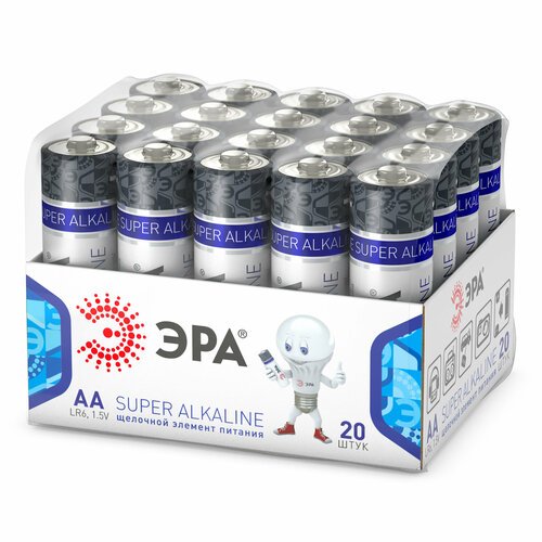 Батарейки ЭРА LR6-20 bulk SUPER Alkaline арт. Б0054623 (20 шт.)