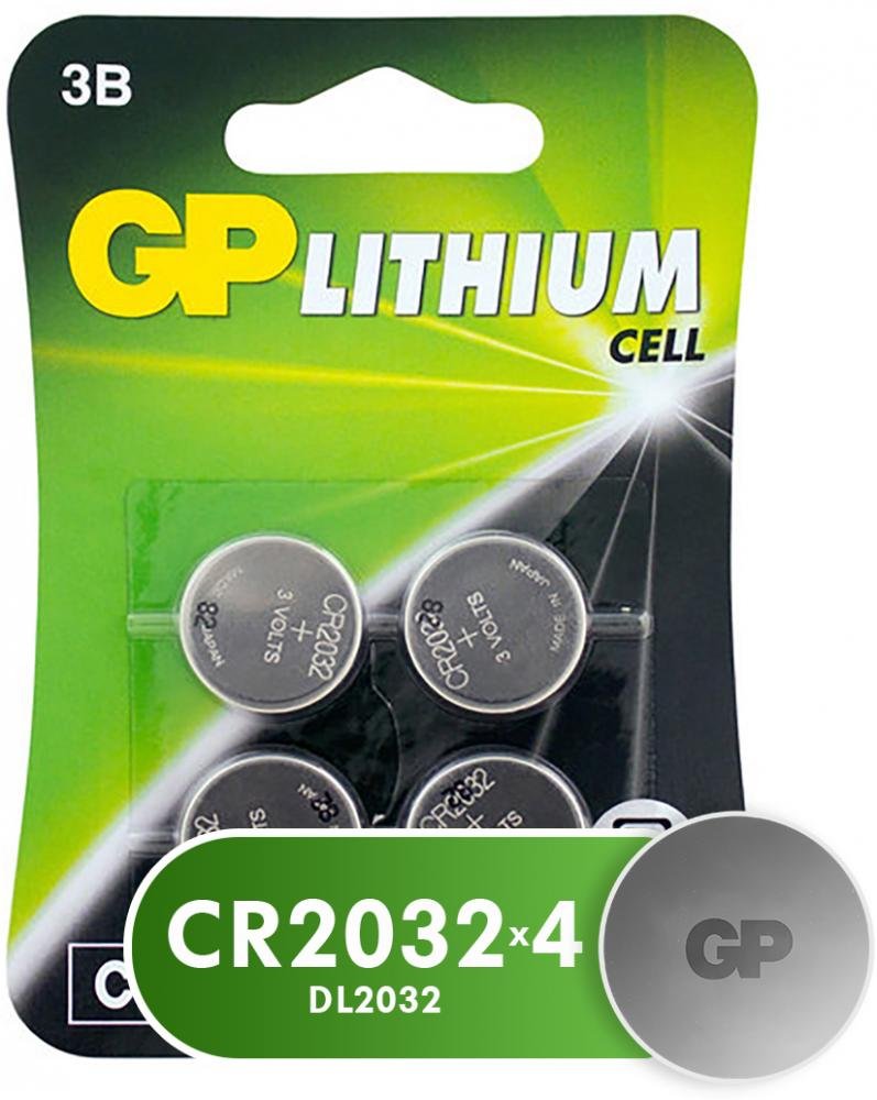 GP Lithium, 4шт. (CR2032-7CRU4)