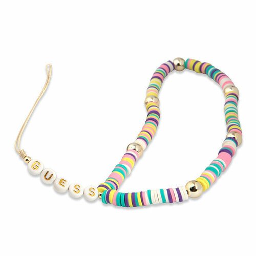 Шнурок на руку для airpods наушников/телефона, Guess Heishi Beads and pearls (25 см) Multicolor разноцветный