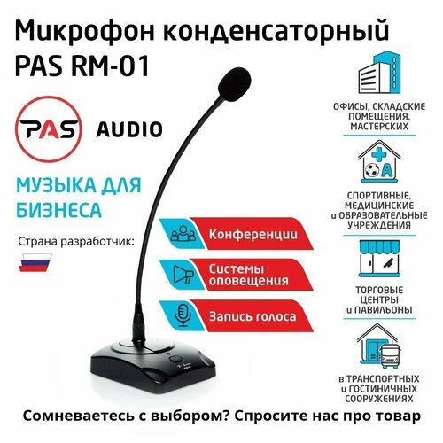 Настольный конденсаторный микрофон PASystem RM-01