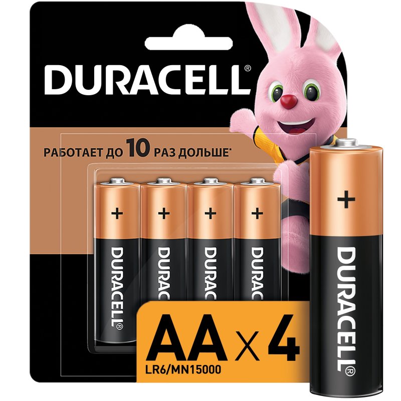 Батарейки Duracell LR6-4BL BASIC АА 4шт