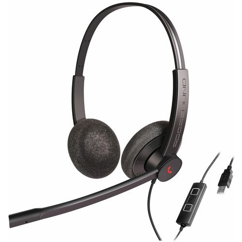 Проводные наушники ADDASOUND Epic 302, USB-А, микрофон, шумоподавление, Stereo, черно-серый,(ADD-EPIC-302)
