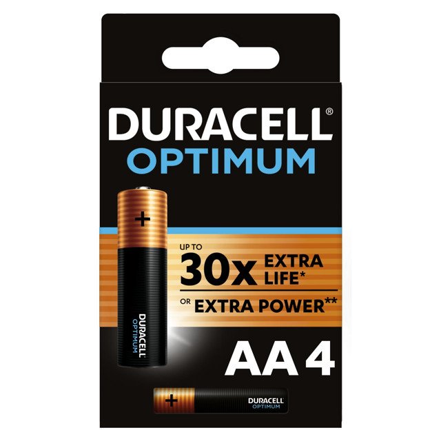 батарейка DURACELL Optimum LR06 AA блистер 4шт