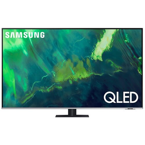 85' Телевизор Samsung QE85Q77AAU 2021 QLED, HDR, LED, черный/серебристый