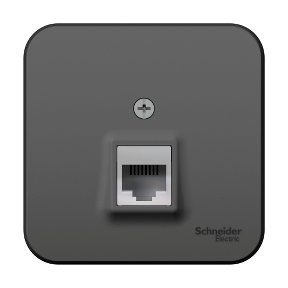 Розетка компьютерная rj45 кат.5e антрац. Schneider Electric