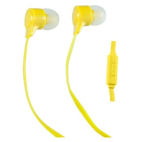 Наушники Perfeo Handy внутриканальные c микрофоном желтые
