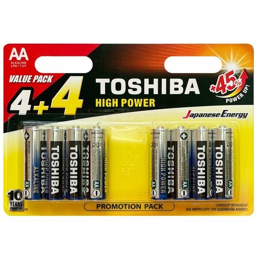 Батарейка TOSHIBA арт. LR6GCPBP8MS4F