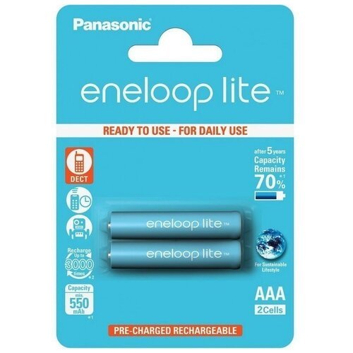 Аккумулятор Panasonic eneloop BK-4LCCE/2BE 550mAh AAA R03