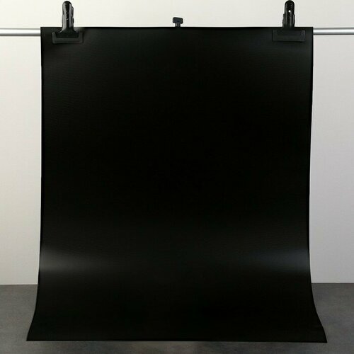 Фотофон для предметной съёмки 'Чёрный' ПВХ, 100 х 70 см