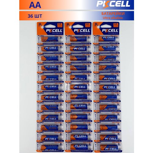 Батарейки PKCELL АА пальчиковые алкалиновые (36 штук)