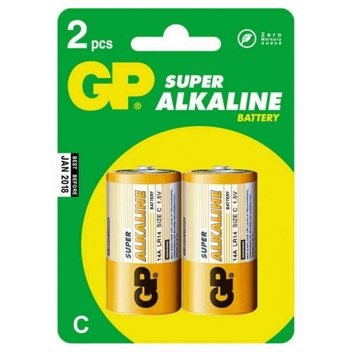 Батарея GP Super Alkaline 14A LR14 C (2шт) 10 шт.