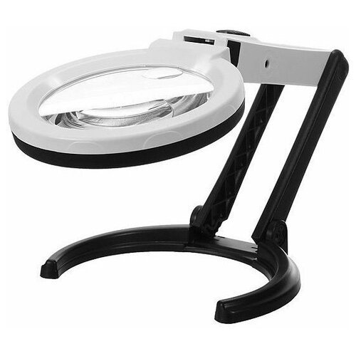 Лупа Magnifier Лупа настольная Magnifier 1.8x/5x-138мм складная с подсветкой (10 LED) MG3B-1D для чтения и рукоделия