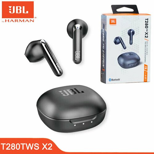Беспроводные наушники JBL T280 TWS X2 True Wireless In-ear Headphones, цвет: черный