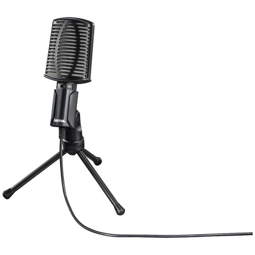Микрофон проводной Hama 00139906 2 м, черный