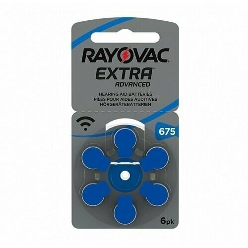 Батарейки для слуховых аппаратов Rayovac Extra 675 (60 шт)