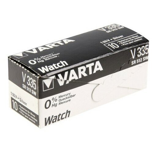 Батарейка Varta Silver Oxide, 335 (SR512SW) - 1BL, 1.55 В, блистер, 1 шт.