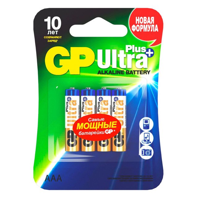 батарейка GP Ultra Plus AAA 4шт